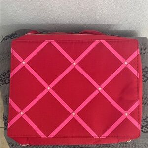Elegant Red and Pink Women's cosmetic Bag